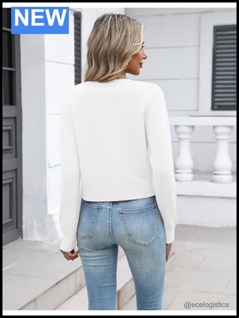 Cropped Button Down Long Sleeve Knit Bolero Shrug Cardigan Sweater